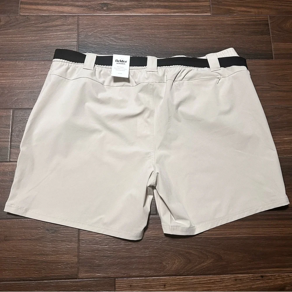 Bonobos Fielder XXL Men’s Utility Shorts 7” Inseam Beige Cream Belt Cargo Pocket